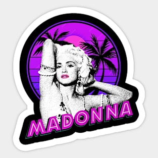 Madonna // Sunset 80s Retro Sticker